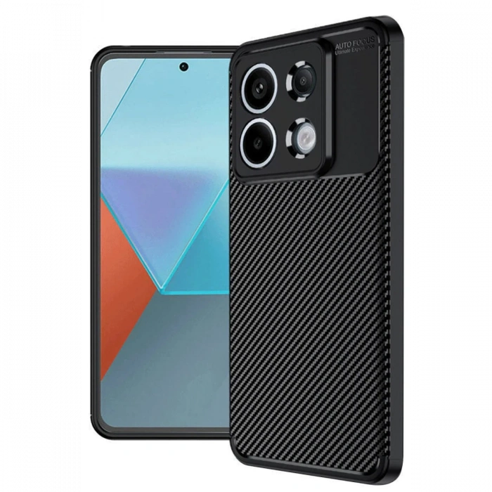 Newface Xiaomi Redmi Note 13 Pro 4G Kılıf Auto Focus Karbon Kapak - Siyah