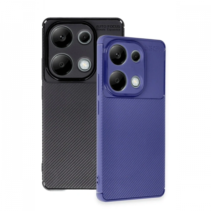 Newface Xiaomi Redmi Note 13 Pro 4G Kılıf Auto Focus Karbon Kapak - Siyah