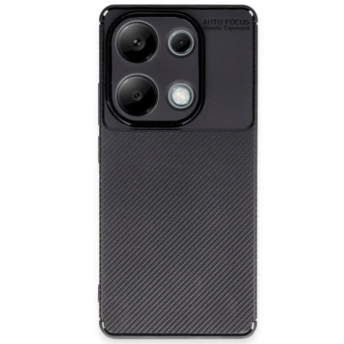Newface Xiaomi Redmi Note 13 Pro 4G Kılıf Auto Focus Karbon Kapak - Siyah