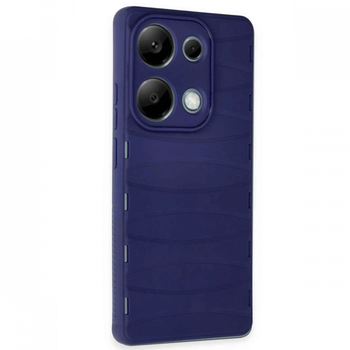 Newface Xiaomi Redmi Note 13 Pro 4G Kılıf Bibercas Silikon Kapak - Lacivert