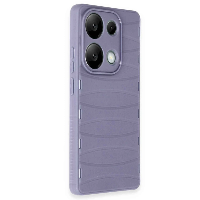 Newface Xiaomi Redmi Note 13 Pro 4G Kılıf Bibercas Silikon Kapak - Lila