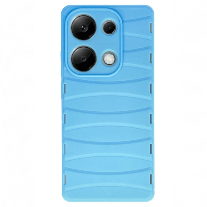 Newface Xiaomi Redmi Note 13 Pro 4G Kılıf Bibercas Silikon Kapak - Mavi