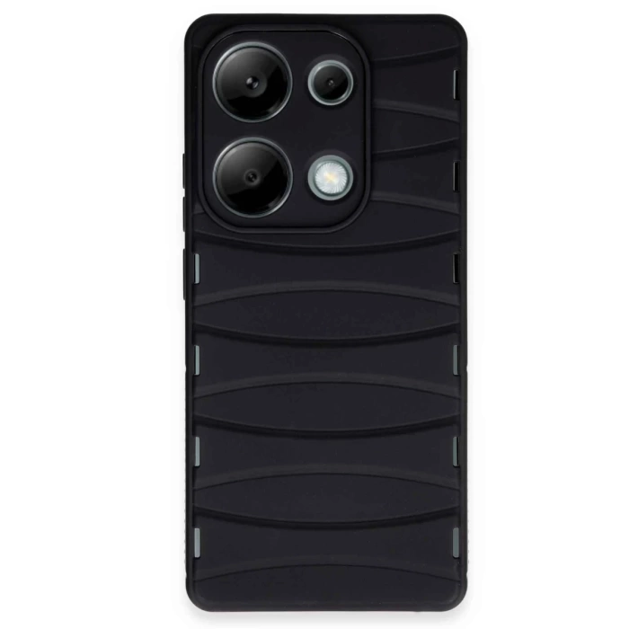 Newface Xiaomi Redmi Note 13 Pro 4G Kılıf Bibercas Silikon Kapak - Siyah