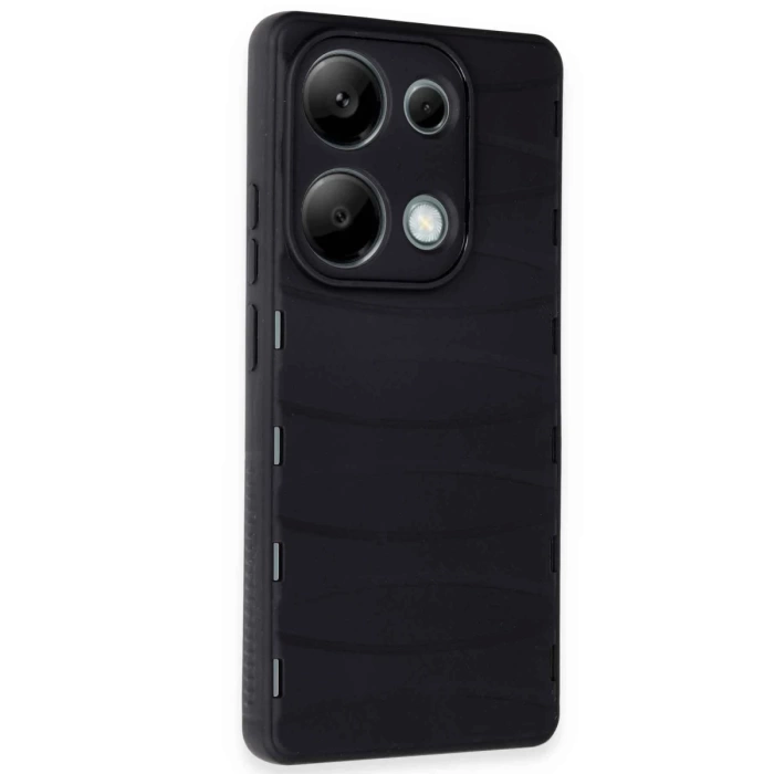 Newface Xiaomi Redmi Note 13 Pro 4G Kılıf Bibercas Silikon Kapak - Siyah