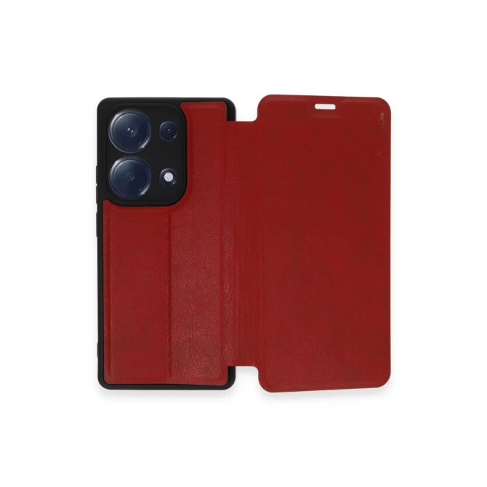 Newface Xiaomi Redmi Note 13 Pro 4G Kılıf Flip Cover - Kırmızı