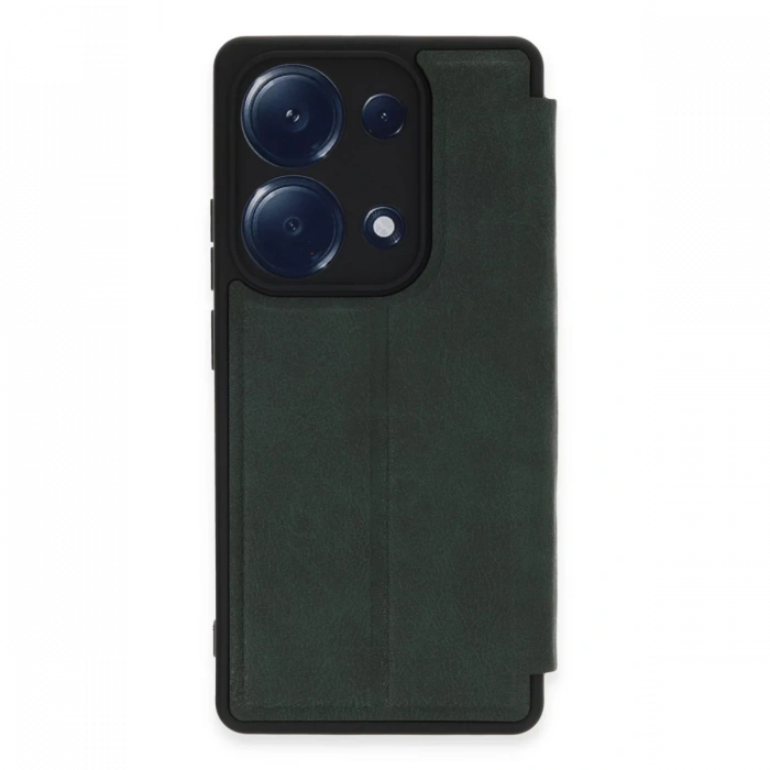 Newface Xiaomi Redmi Note 13 Pro 4G Kılıf Flip Cover - Koyu Yeşil