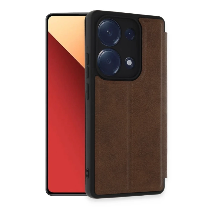 Newface Xiaomi Redmi Note 13 Pro 4G Kılıf Flip Cover - Taba