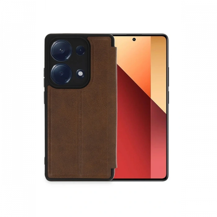 Newface Xiaomi Redmi Note 13 Pro 4G Kılıf Flip Cover - Taba