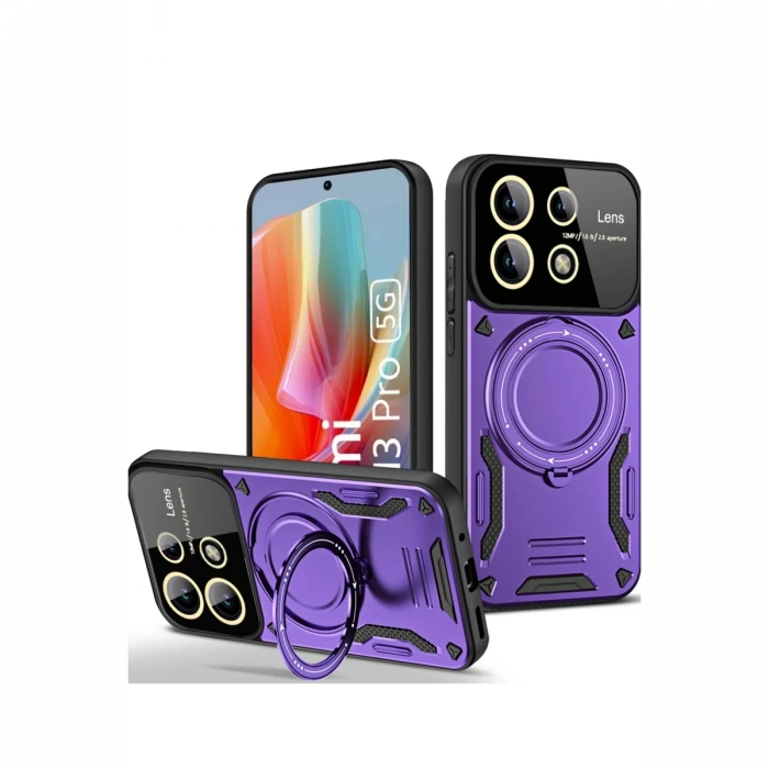 Xiaomi Redmi Note 13 Pro 4G Kılıf Joy Lens Standlı Kapak