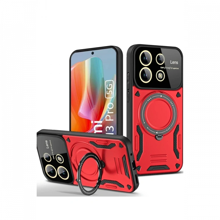 Xiaomi Redmi Note 13 Pro 4G Kılıf Joy Lens Standlı Kapak