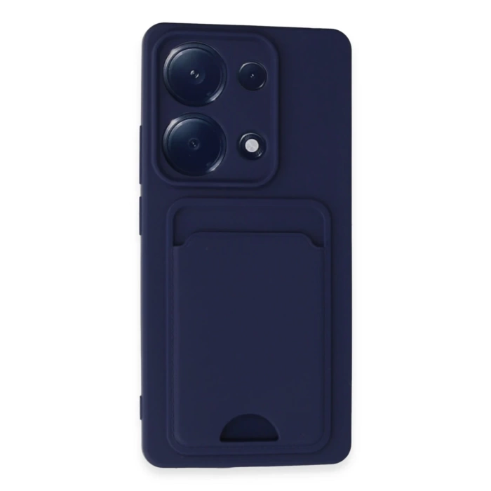 Newface Xiaomi Redmi Note 13 Pro 4G Kılıf Kelvin Kartvizitli Silikon - Lacivert