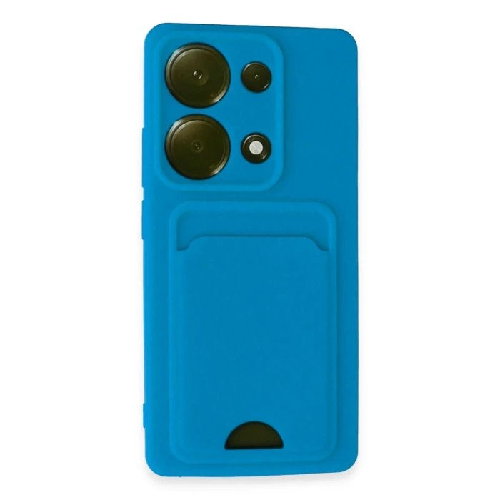 Newface Xiaomi Redmi Note 13 Pro 4G Kılıf Kelvin Kartvizitli Silikon - Mavi