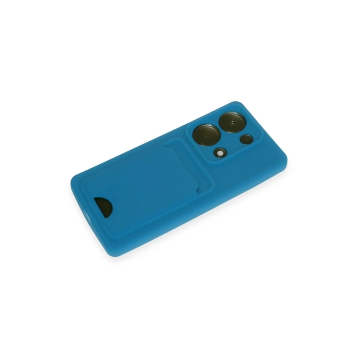 Newface Xiaomi Redmi Note 13 Pro 4G Kılıf Kelvin Kartvizitli Silikon - Mavi