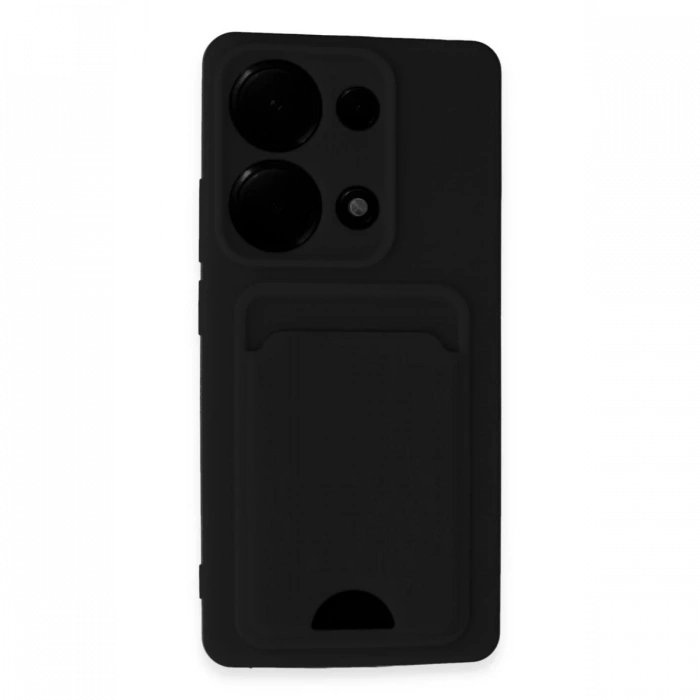 Newface Xiaomi Redmi Note 13 Pro 4G Kılıf Kelvin Kartvizitli Silikon - Siyah