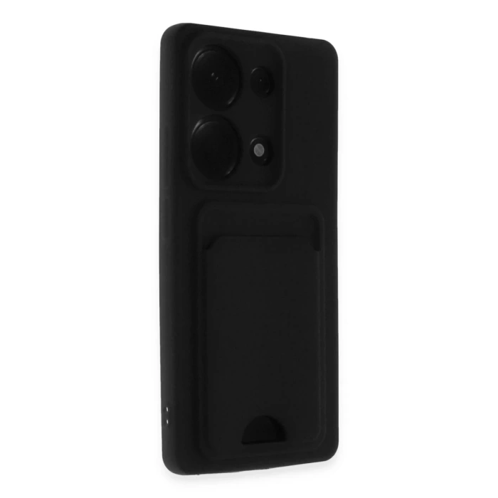 Newface Xiaomi Redmi Note 13 Pro 4G Kılıf Kelvin Kartvizitli Silikon - Siyah