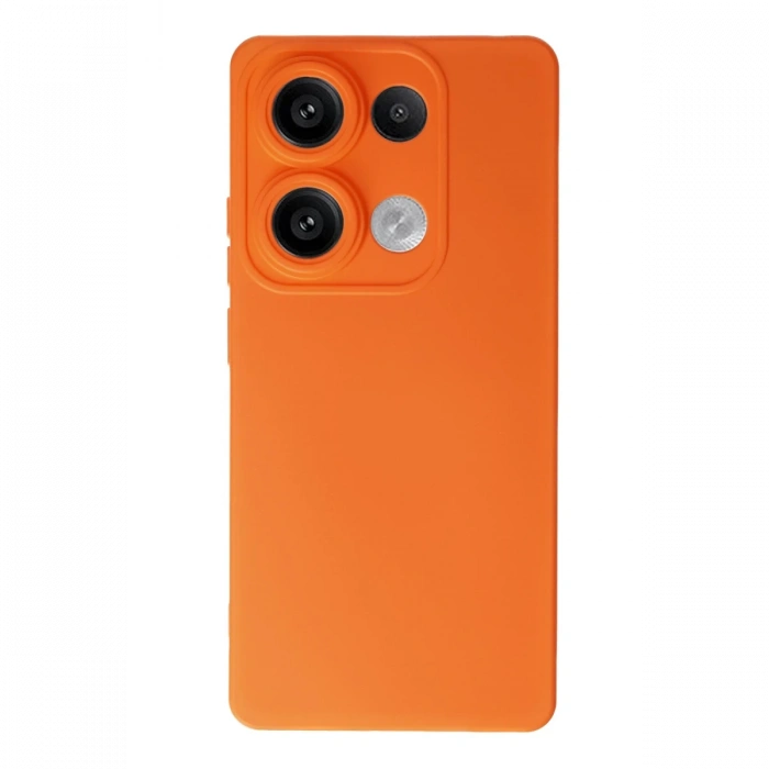 Newface Xiaomi Redmi Note 13 Pro 4G Kılıf Nano içi Kadife Silikon - Turuncu