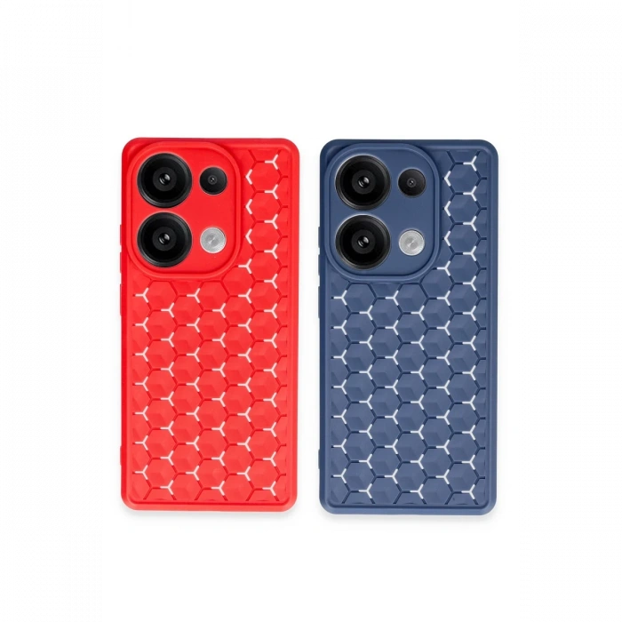 Newface Xiaomi Redmi Note 13 Pro 4G Kılıf Petek Silikon Kapak - Koyu Yeşil