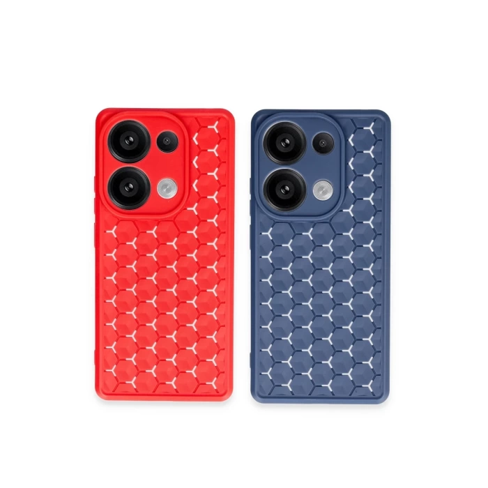 Newface Xiaomi Redmi Note 13 Pro 4G Kılıf Petek Silikon Kapak - Lila