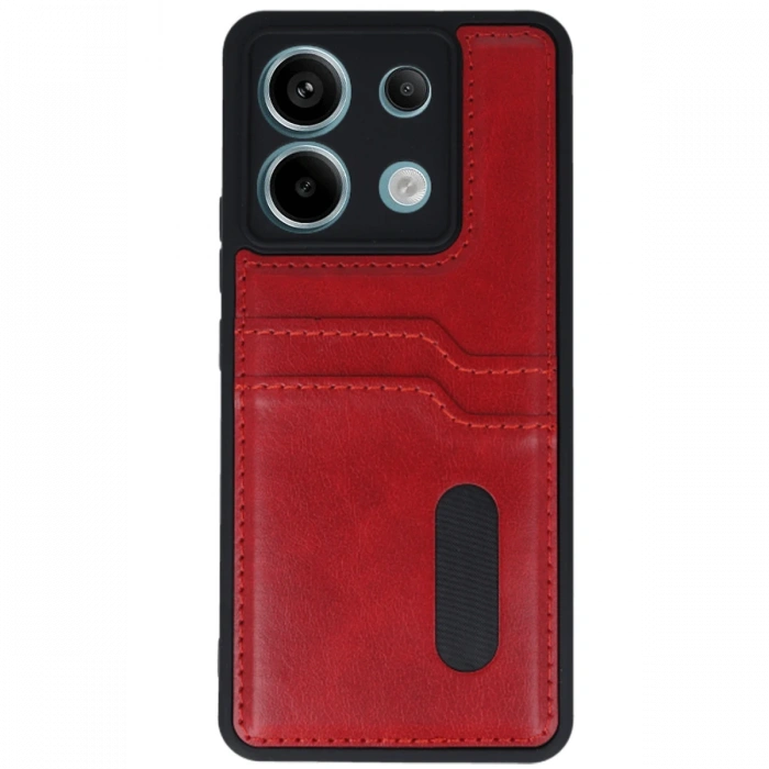 Xiaomi Redmi Note 13 Pro 4G Kılıf Sara Kartvizitli Deri Kılıf