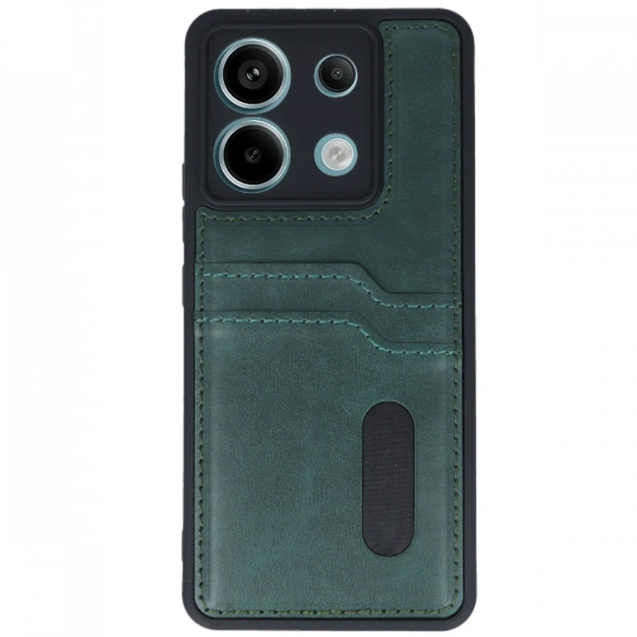 Xiaomi Redmi Note 13 Pro 4G Kılıf Sara Kartvizitli Deri Kılıf