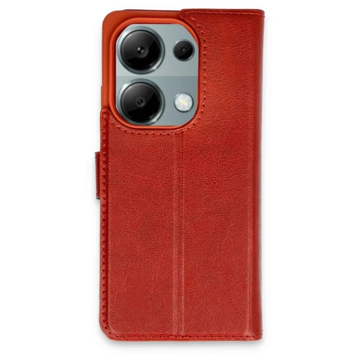 Newface Xiaomi Redmi Note 13 Pro 4G Kılıf Trend S Plus Kapaklı Kılıf - Kırmızı