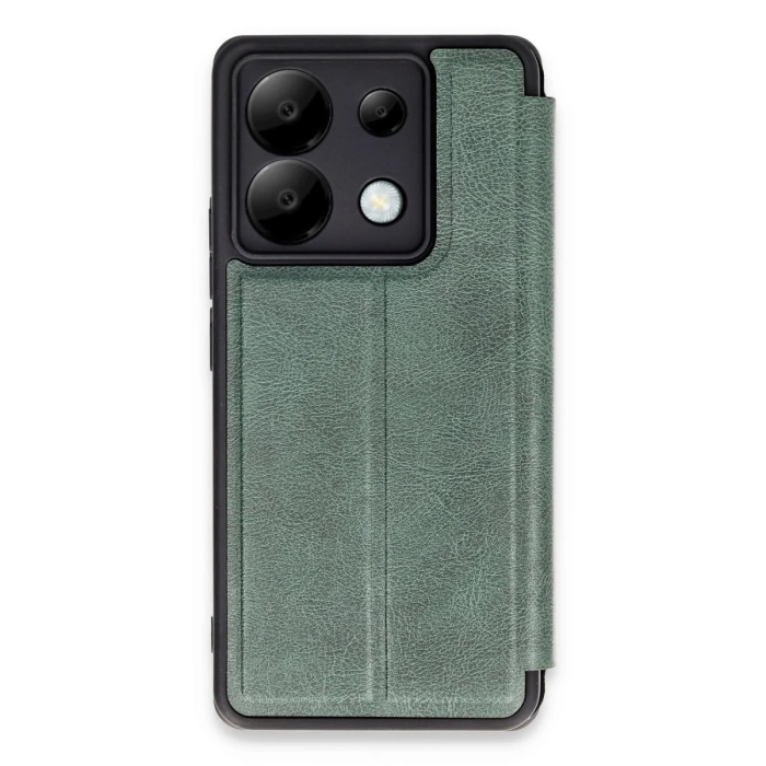 Newface Xiaomi Redmi Note 13 Pro 5G Kılıf Flip Cover - Koyu Yeşil