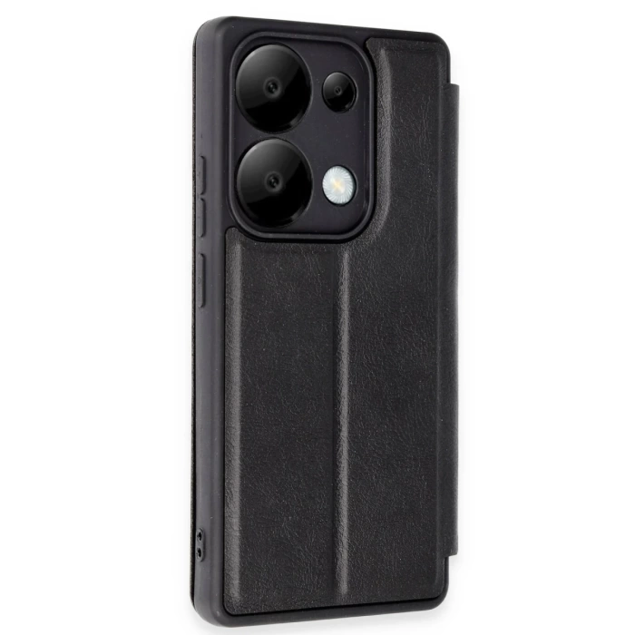 Newface Xiaomi Redmi Note 13 Pro 5G Kılıf Flip Cover - Siyah