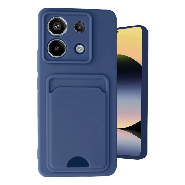 Newface Xiaomi Redmi Note 13 Pro 5G Kılıf Kelvin Kartvizitli Silikon - Lacivert