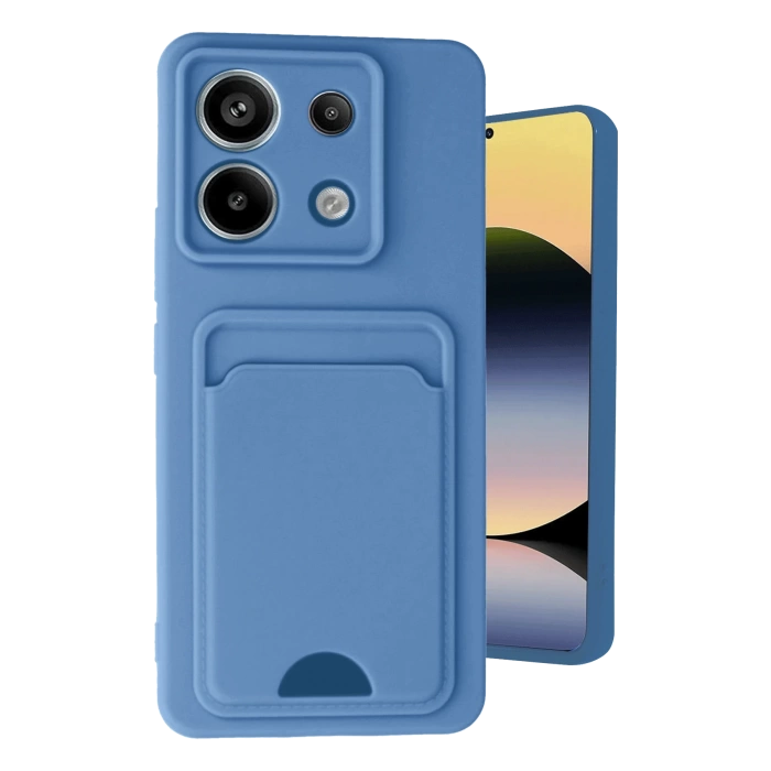 Newface Xiaomi Redmi Note 13 Pro 5G Kılıf Kelvin Kartvizitli Silikon - Mavi