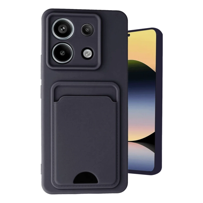 Newface Xiaomi Redmi Note 13 Pro 5G Kılıf Kelvin Kartvizitli Silikon - Siyah
