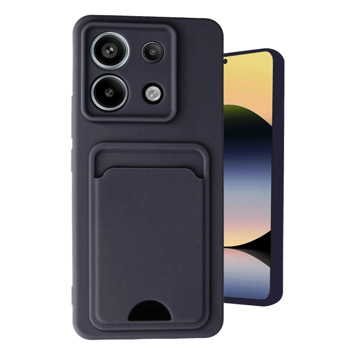 Newface Xiaomi Redmi Note 13 Pro 5G Kılıf Kelvin Kartvizitli Silikon - Siyah