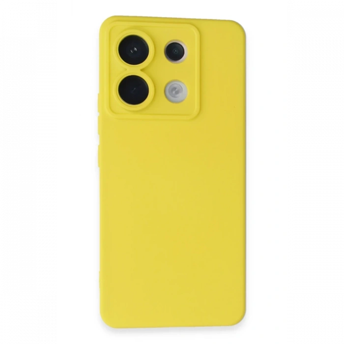 Newface Xiaomi Redmi Note 13 Pro 5G Kılıf Nano içi Kadife Silikon - Sarı