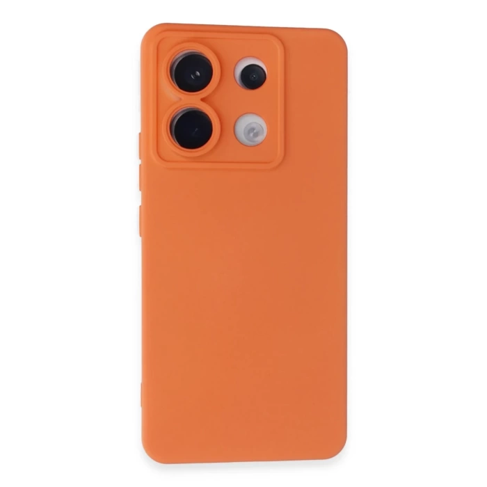 Newface Xiaomi Redmi Note 13 Pro 5G Kılıf Nano içi Kadife Silikon - Turuncu