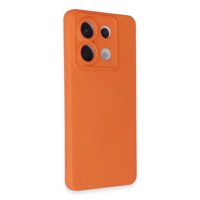 Newface Xiaomi Redmi Note 13 Pro 5G Kılıf Nano içi Kadife Silikon - Turuncu
