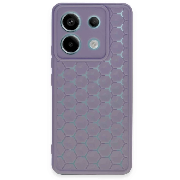 Newface Xiaomi Redmi Note 13 Pro 5G Kılıf Petek Silikon Kapak - Lila
