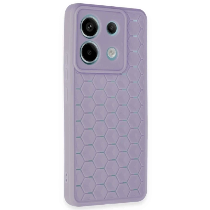 Newface Xiaomi Redmi Note 13 Pro 5G Kılıf Petek Silikon Kapak - Lila