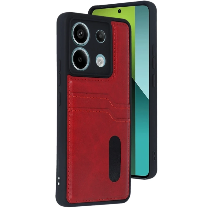 Newface Xiaomi Redmi Note 13 Pro 5G Kılıf Sara Kartvizitli Deri Kılıf