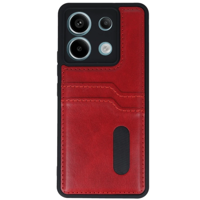 Newface Xiaomi Redmi Note 13 Pro 5G Kılıf Sara Kartvizitli Deri Kılıf