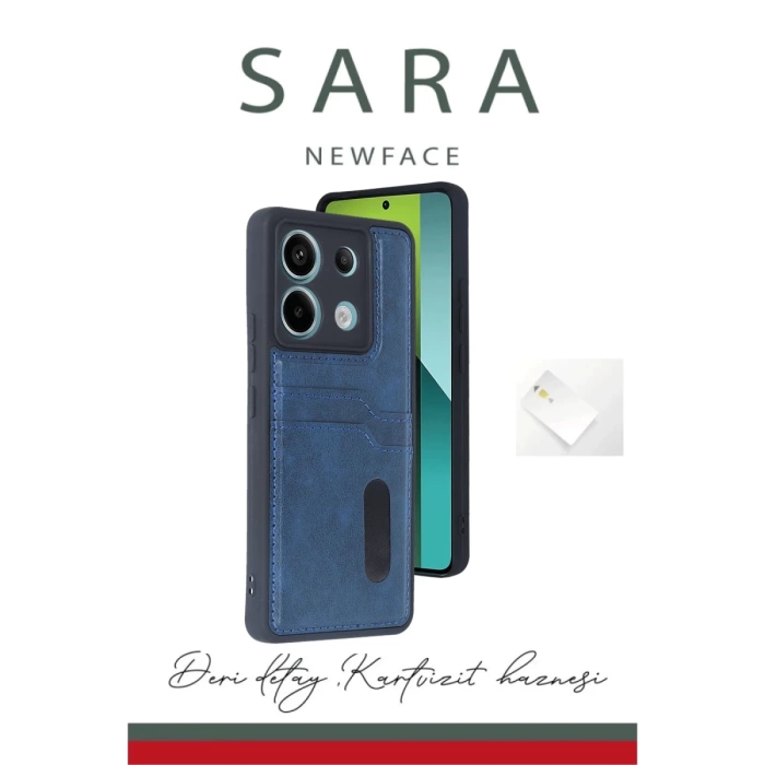 Newface Xiaomi Redmi Note 13 Pro 5G Kılıf Sara Kartvizitli Deri Kılıf