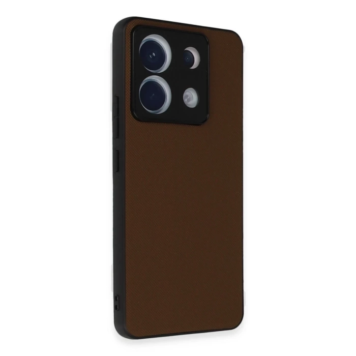 Newface Xiaomi Redmi Note 13 Pro 5G Kılıf Taft Kapak - Kahverengi