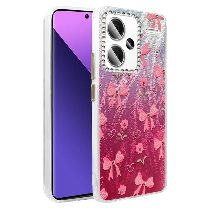 Newface Xiaomi Redmi Note 13 Pro Plus Kılıf Blade Aynalı Desenli Kapak