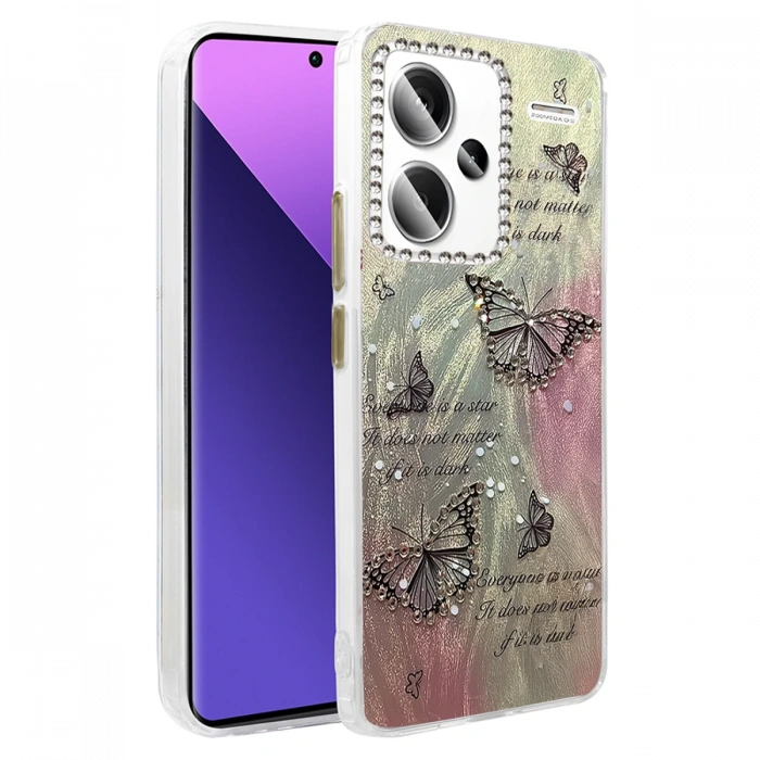 Newface Xiaomi Redmi Note 13 Pro Plus Kılıf Blade Aynalı Desenli Kapak