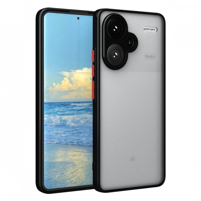 Newface Xiaomi Redmi Note 13 Pro Plus Kılıf Montreal Silikon Kapak - Siyah