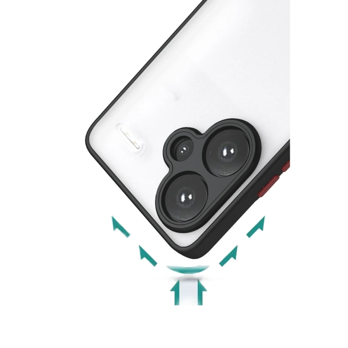 Newface Xiaomi Redmi Note 13 Pro Plus Kılıf Montreal Silikon Kapak - Siyah