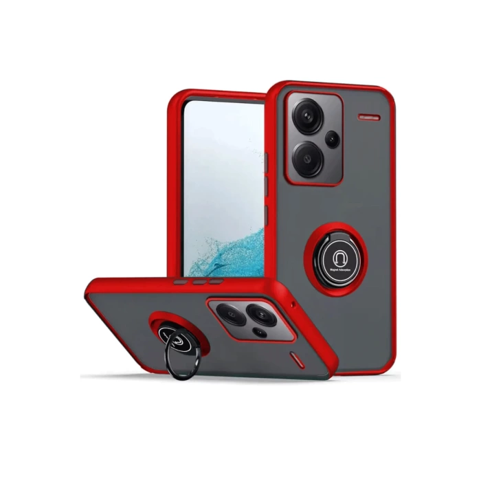 Newface Xiaomi Redmi Note 13 Pro Plus Kılıf Montreal Yüzüklü Silikon Kapak