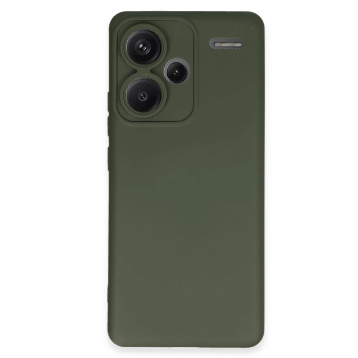 Newface Xiaomi Redmi Note 13 Pro Plus Kılıf Nano içi Kadife Silikon - Koyu Yeşil