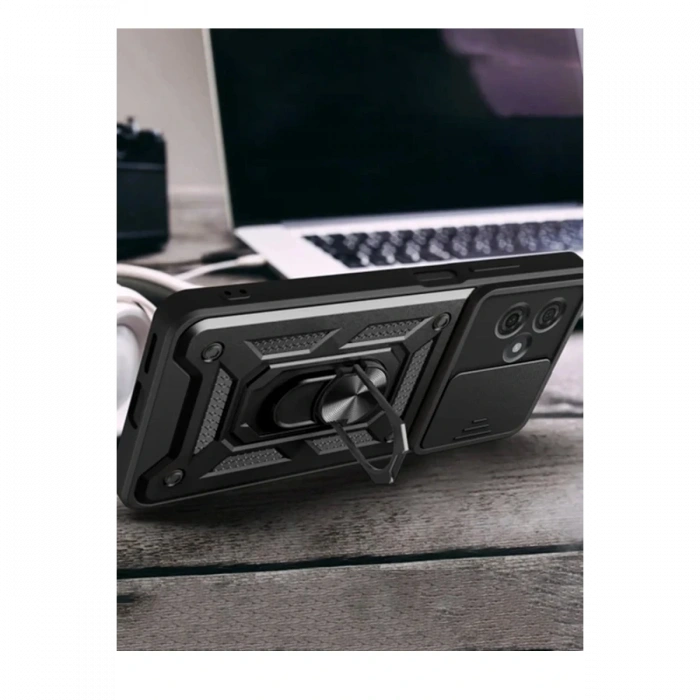 Newface Xiaomi Redmi Note 13 Pro Plus Kılıf Pars Lens Yüzüklü Silikon - Kırmızı