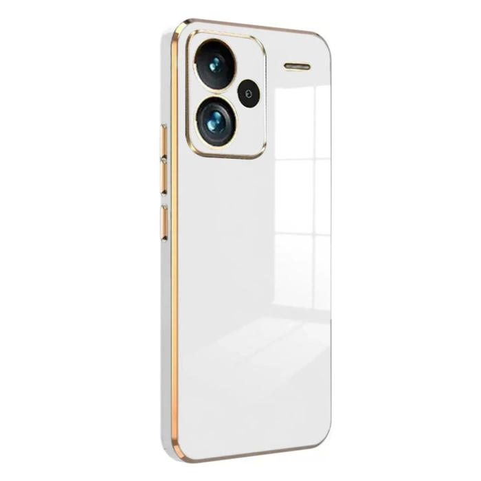 Newface Xiaomi Redmi Note 13 Pro Plus Kılıf Volet Silikon - Beyaz