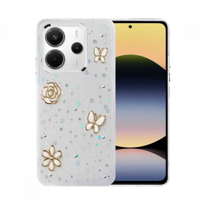 Newface Xiaomi Redmi Note 14 4G Fiyonk Desenli Kapak