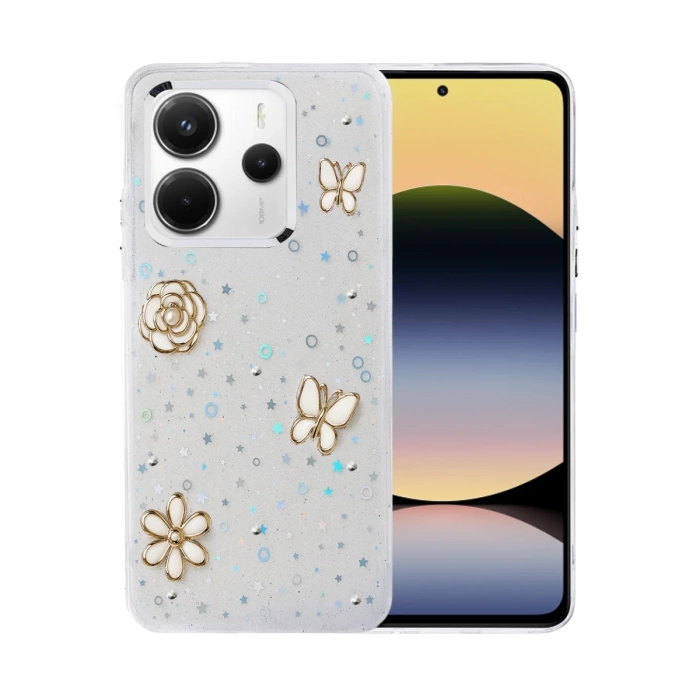 Newface Xiaomi Redmi Note 14 4G Fiyonk Desenli Kapak